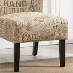 Poltrona moderna senza braccioli in tessuto Capa di Roundhill Furniture