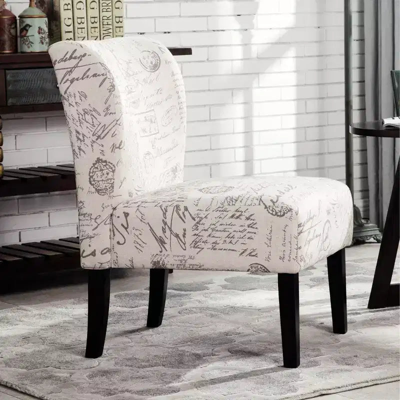 Poltrona moderna senza braccioli in tessuto Capa di Roundhill Furniture