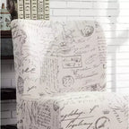 Poltrona moderna senza braccioli in tessuto Capa di Roundhill Furniture