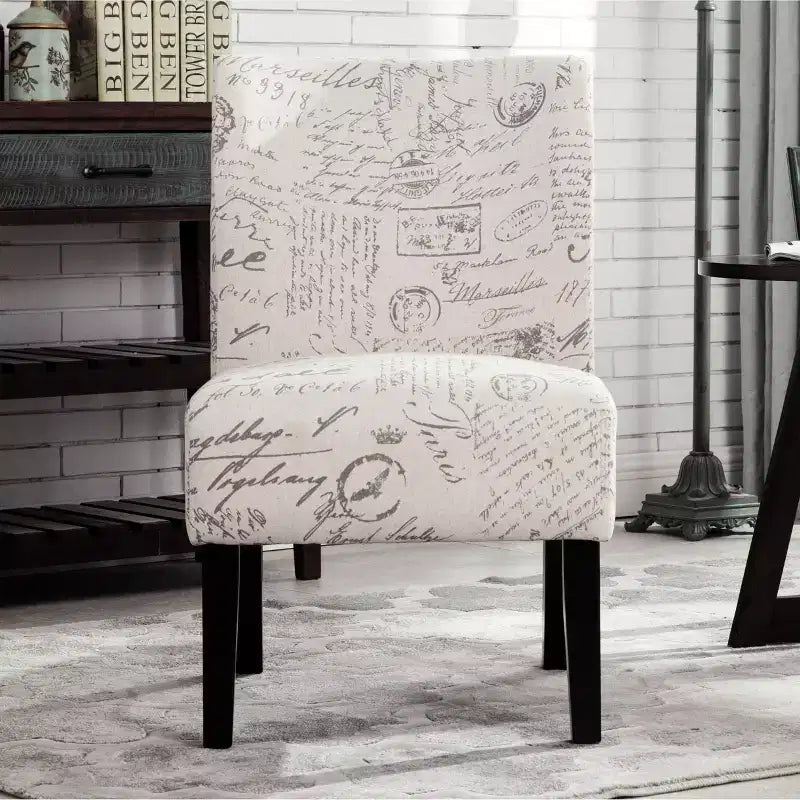 Poltrona moderna senza braccioli in tessuto Capa di Roundhill Furniture