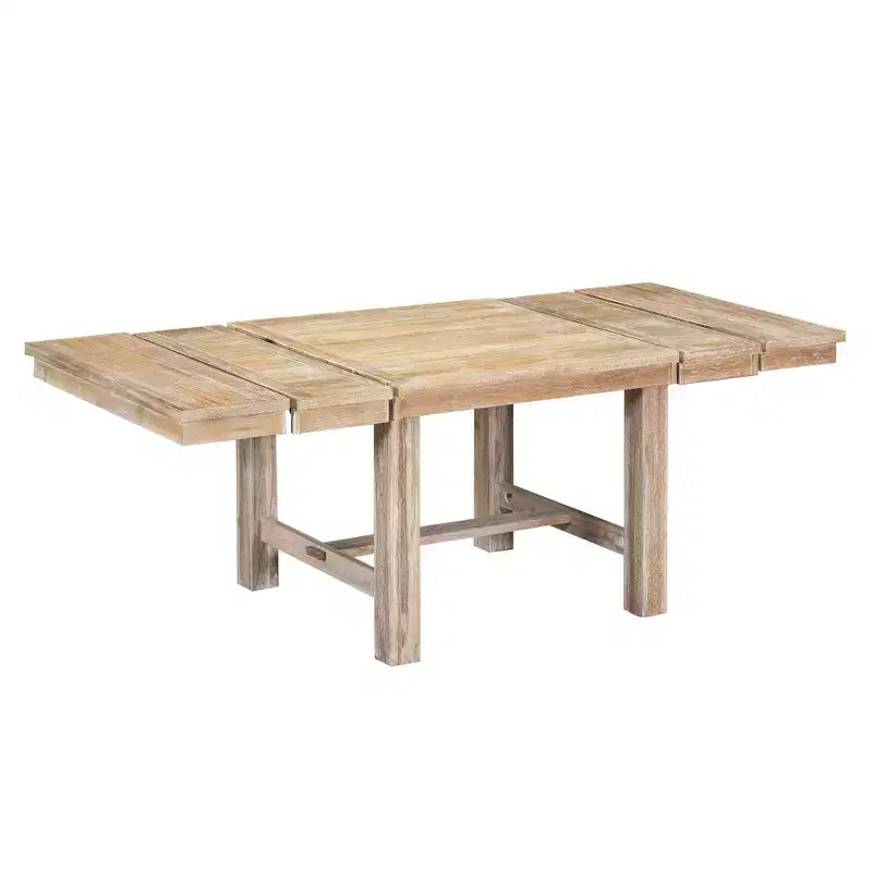 Tavolo da pranzo allungabile Whisen Farmhouse 6 pezzi con 4 sedie imbottite e panca