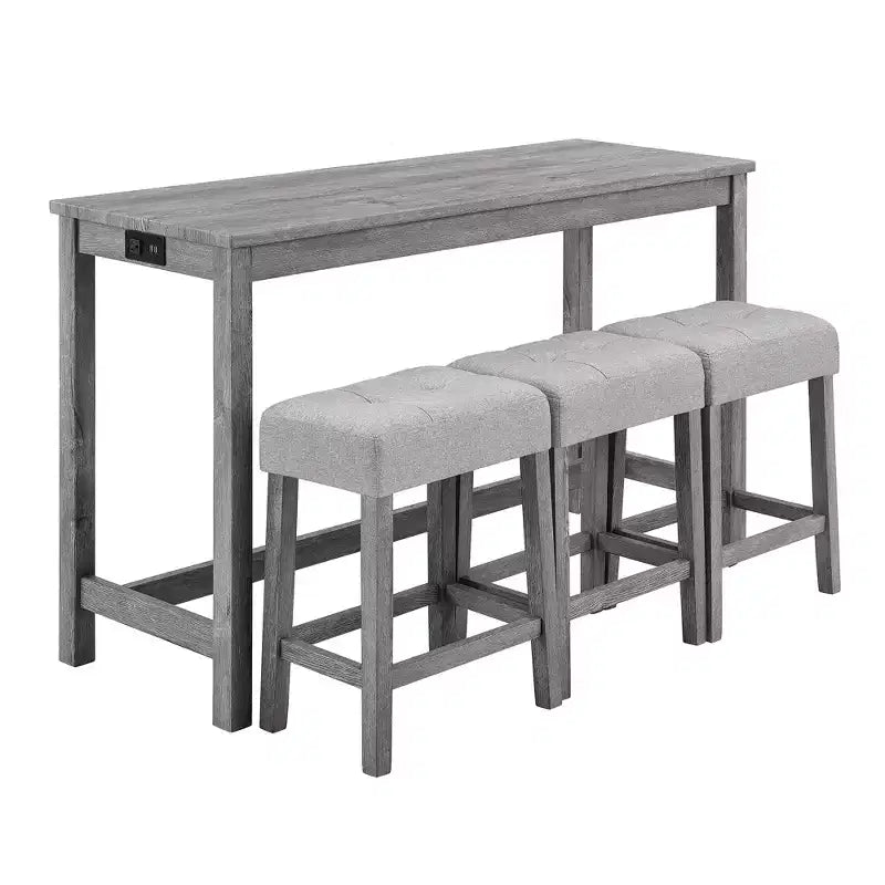 AndMakers Tavolo da pranzo in legno con quattro gambe da 150 cm L, 3 posti a sedere