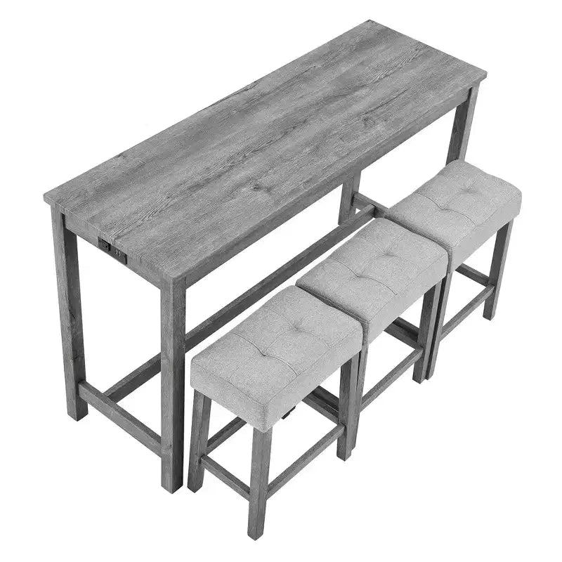 AndMakers Tavolo da pranzo in legno con quattro gambe da 150 cm L, 3 posti a sedere
