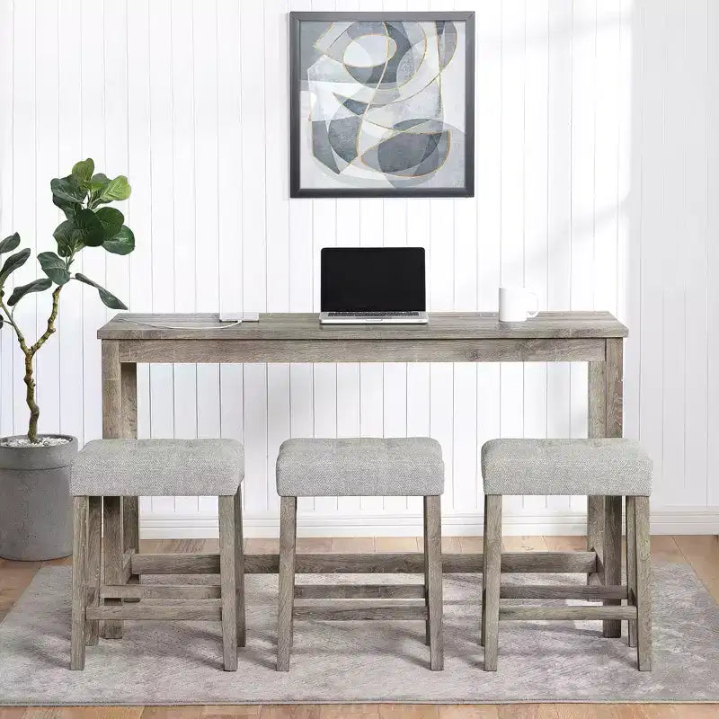 AndMakers Tavolo da pranzo in legno con quattro gambe da 150 cm L, 3 posti a sedere