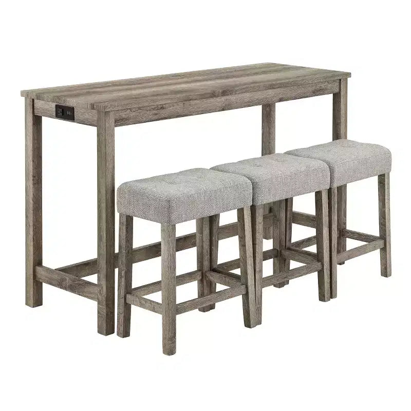 AndMakers Tavolo da pranzo in legno con quattro gambe da 150 cm L, 3 posti a sedere