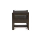 Signature Design by Ashley Breckington Tavolino Laterale Contemporaneo con Cassetti Contenitori, Marrone Scuro