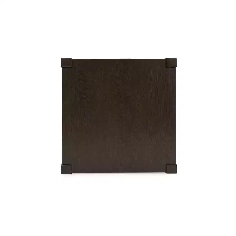 Signature Design by Ashley Breckington Tavolino Laterale Contemporaneo con Cassetti Contenitori, Marrone Scuro