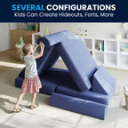 Divano modulare da gioco per bambini Flash Furniture Marlowe con 6 pezzi di divano componibile in morbida schiuma