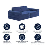 Divano modulare da gioco per bambini Flash Furniture Marlowe con 6 pezzi di divano componibile in morbida schiuma