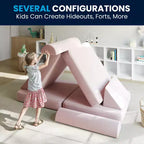Divano modulare da gioco per bambini Flash Furniture Marlowe con 6 pezzi di divano componibile in morbida schiuma