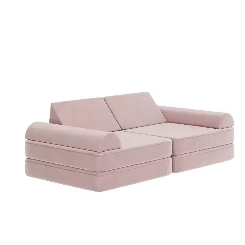 Divano modulare da gioco per bambini Flash Furniture Marlowe con 6 pezzi di divano componibile in morbida schiuma