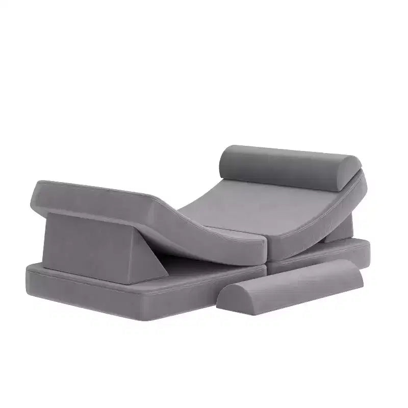Divano modulare da gioco per bambini Flash Furniture Marlowe con 6 pezzi di divano componibile in morbida schiuma