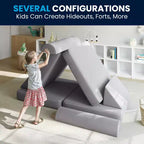 Divano modulare da gioco per bambini Flash Furniture Marlowe con 6 pezzi di divano componibile in morbida schiuma
