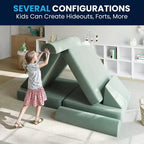 Divano modulare da gioco per bambini Flash Furniture Marlowe con 6 pezzi di divano componibile in morbida schiuma