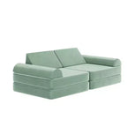 Divano modulare da gioco per bambini Flash Furniture Marlowe con 6 pezzi di divano componibile in morbida schiuma
