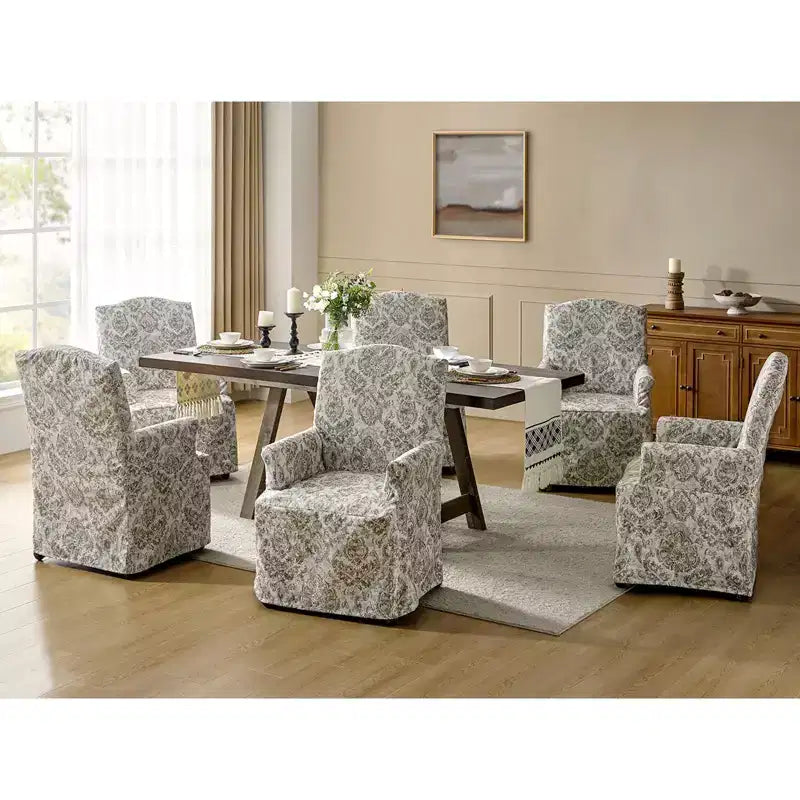 Sedia da pranzo Arnold Set di 6 con braccioli arrotolati|ARTFUL LIVING DESIGN