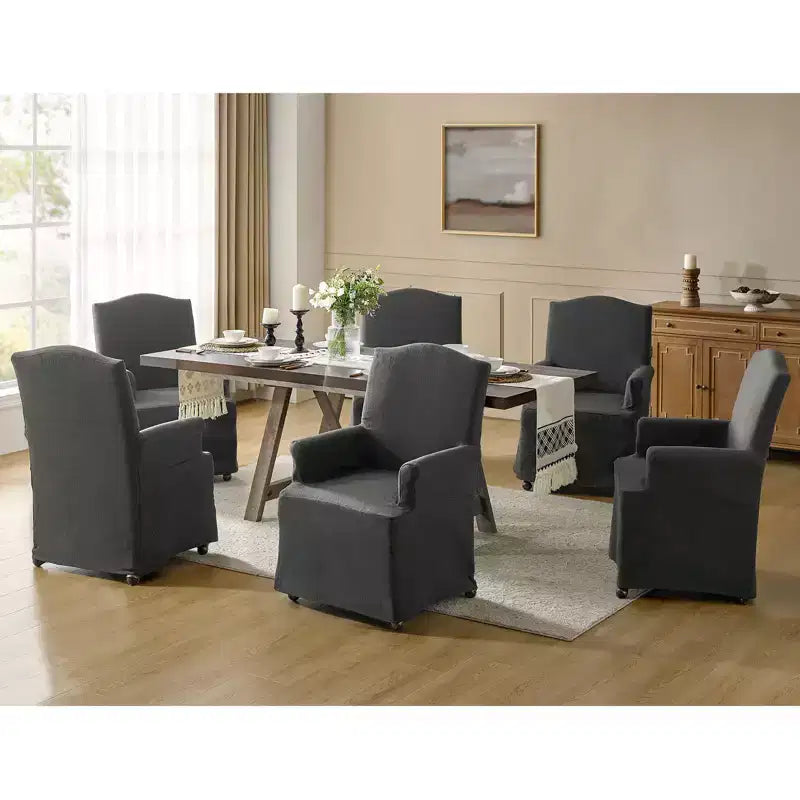 Sedia da pranzo Arnold Set di 6 con braccioli arrotolati|ARTFUL LIVING DESIGN