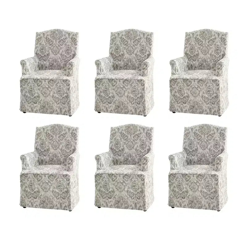 Arnold dining chair Set of 6 roll arms|ARTFUL LIVING DESIGN