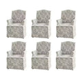 Arnold dining chair Set of 6 roll arms|ARTFUL LIVING DESIGN