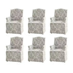 Arnold dining chair Set of 6 roll arms|ARTFUL LIVING DESIGN