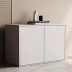 Luck Live Contemporary 31.49in 2-door storage cabinet, modern standalone cabinet, suitable for living room, office, living room, ivory white
