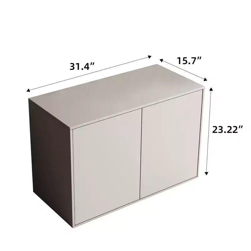 Luck Live Contemporary mobiletto contenitore a 2 ante da 31,49 pollici, mobiletto indipendente moderno, adatto per soggiorno, ufficio, salotto, bianco avorio