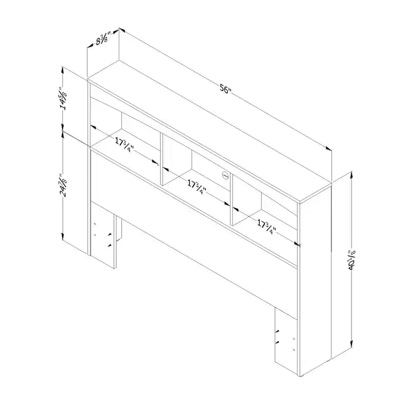 Testata per letto HomeStock Basic con libreria integrata