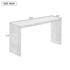 Tavolo Console Whisen Moderno Impiallacciato in Legno Massello di Paulownia per Soggiorno, Ingresso