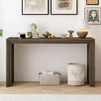 Tavolo Console Whisen Moderno Impiallacciato in Legno Massello di Paulownia per Soggiorno, Ingresso