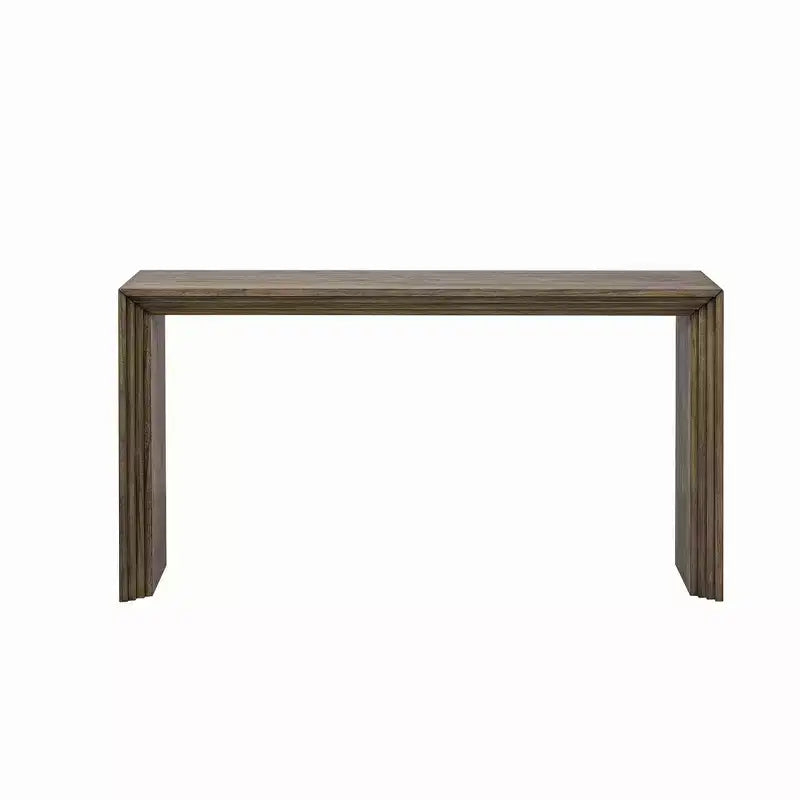 Tavolo Console Whisen Moderno Impiallacciato in Legno Massello di Paulownia per Soggiorno, Ingresso