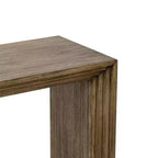 Tavolo Console Whisen Moderno Impiallacciato in Legno Massello di Paulownia per Soggiorno, Ingresso
