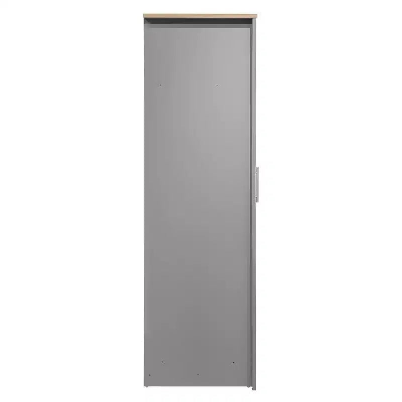 Guardaroba/Armadio a 3 Ante con Ripiani e Due Aste Appendiabiti, Grigio - ModernLuxe