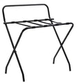 Kings Brand Furniture Ludlow Folding Luggage Rack, Stylish Suitcase Stand, High Back, Black
