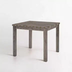 Farmhouse 42 in. W Rural Log Wood Counter Height 4-Legs Dining Table with Square Top and Nail Head Trim Seats 4-Morden Fort