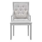 Set da pranzo allungabile rotondo Whisen Farmhouse da 5 pezzi con 4 poltrone imbottite