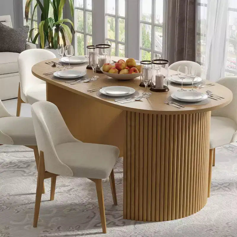 Pexfix Sedie da pranzo imbottite in lino bianco, set da 2 pezzi