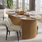 Pexfix Sedie da pranzo imbottite in lino bianco, set da 2 pezzi
