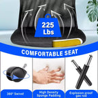 BestMassage Sedia da Ufficio in Rete, Sedia da Computer con Supporto Lombare e Sedile Imbottito, Sedia Girevole con Supporto per la Schiena per Ufficio Domestico