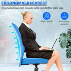 BestMassage Sedia da Ufficio in Rete, Sedia da Computer con Supporto Lombare e Sedile Imbottito, Sedia Girevole con Supporto per la Schiena per Ufficio Domestico