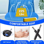 BestMassage Sedia da Ufficio in Rete, Sedia da Computer con Supporto Lombare e Sedile Imbottito, Sedia Girevole con Supporto per la Schiena per Ufficio Domestico