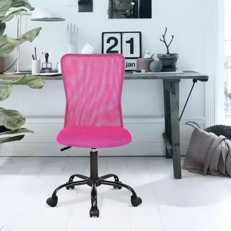 BestMassage Sedia da Ufficio in Rete, Sedia da Computer con Supporto Lombare e Sedile Imbottito, Sedia Girevole con Supporto per la Schiena per Ufficio Domestico