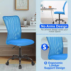 BestMassage Sedia da Ufficio in Rete, Sedia da Computer con Supporto Lombare e Sedile Imbottito, Sedia Girevole con Supporto per la Schiena per Ufficio Domestico