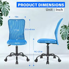 BestMassage Sedia da Ufficio in Rete, Sedia da Computer con Supporto Lombare e Sedile Imbottito, Sedia Girevole con Supporto per la Schiena per Ufficio Domestico