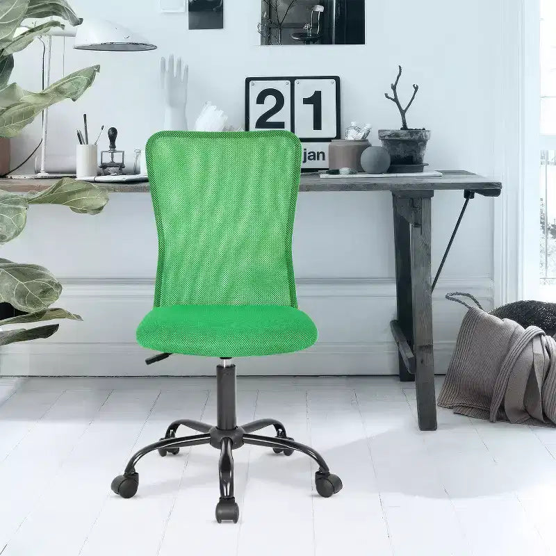 BestMassage Sedia da Ufficio in Rete, Sedia da Computer con Supporto Lombare e Sedile Imbottito, Sedia Girevole con Supporto per la Schiena per Ufficio Domestico
