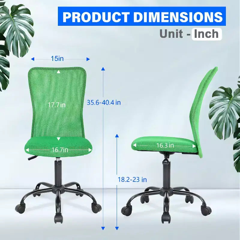 BestMassage Sedia da Ufficio in Rete, Sedia da Computer con Supporto Lombare e Sedile Imbottito, Sedia Girevole con Supporto per la Schiena per Ufficio Domestico