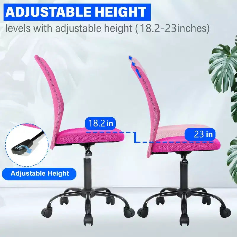 BestMassage Sedia da Ufficio in Rete, Sedia da Computer con Supporto Lombare e Sedile Imbottito, Sedia Girevole con Supporto per la Schiena per Ufficio Domestico