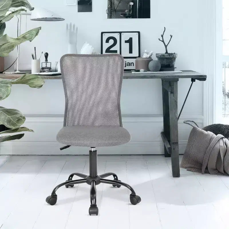BestMassage Sedia da Ufficio in Rete, Sedia da Computer con Supporto Lombare e Sedile Imbottito, Sedia Girevole con Supporto per la Schiena per Ufficio Domestico