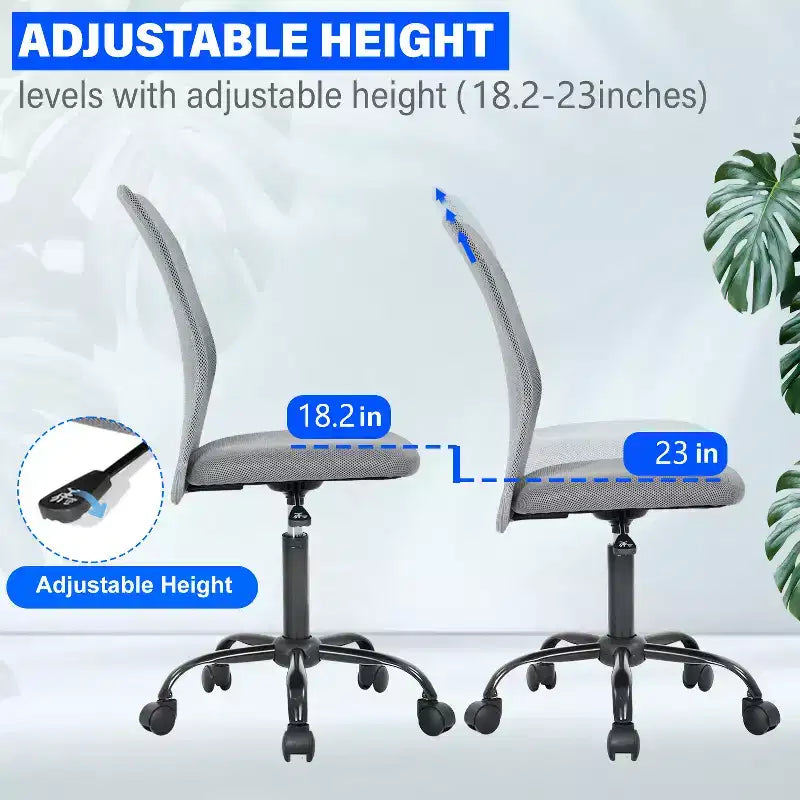 BestMassage Sedia da Ufficio in Rete, Sedia da Computer con Supporto Lombare e Sedile Imbottito, Sedia Girevole con Supporto per la Schiena per Ufficio Domestico