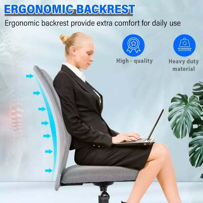 BestMassage Sedia da Ufficio in Rete, Sedia da Computer con Supporto Lombare e Sedile Imbottito, Sedia Girevole con Supporto per la Schiena per Ufficio Domestico