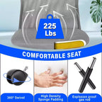 BestMassage Sedia da Ufficio in Rete, Sedia da Computer con Supporto Lombare e Sedile Imbottito, Sedia Girevole con Supporto per la Schiena per Ufficio Domestico